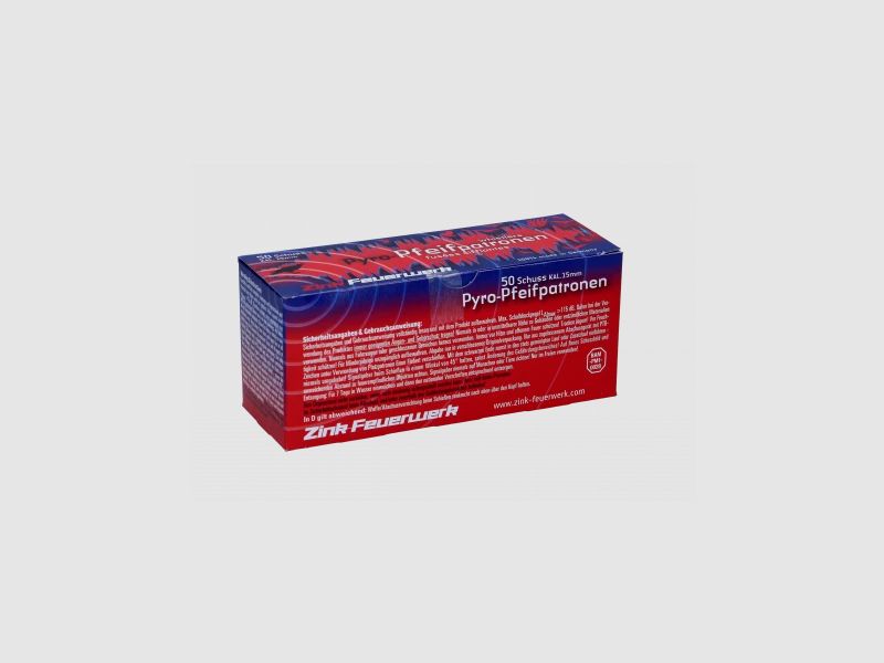 Zink Pyro-Pfeifpatronen 15mm - Schachtel (a50)