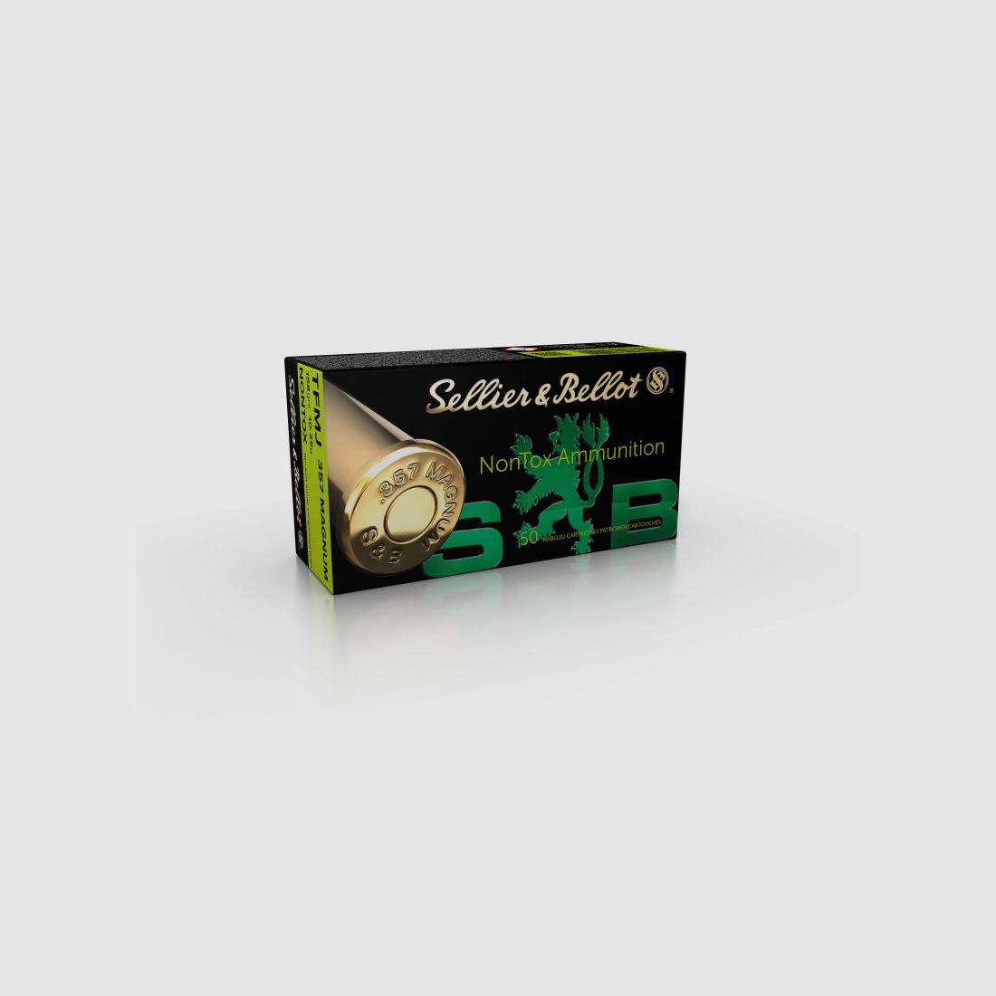 BOITE DE 50 CARTOUCHES SELLIER BELLOT CAL.357 MAG TFMJ NON TOX 158 GR