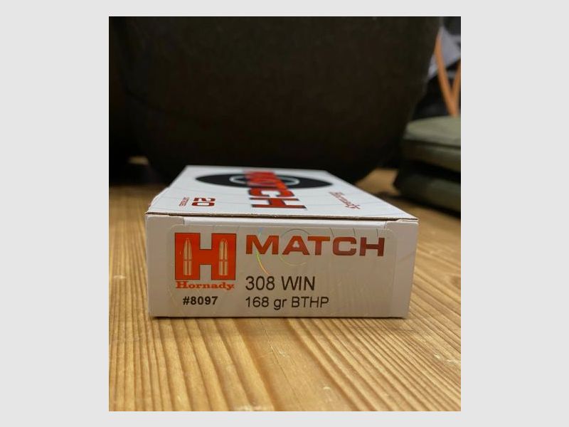 Hornady .308Win 168grs BTHP Match 20 Schuss, Bild 2 von 2