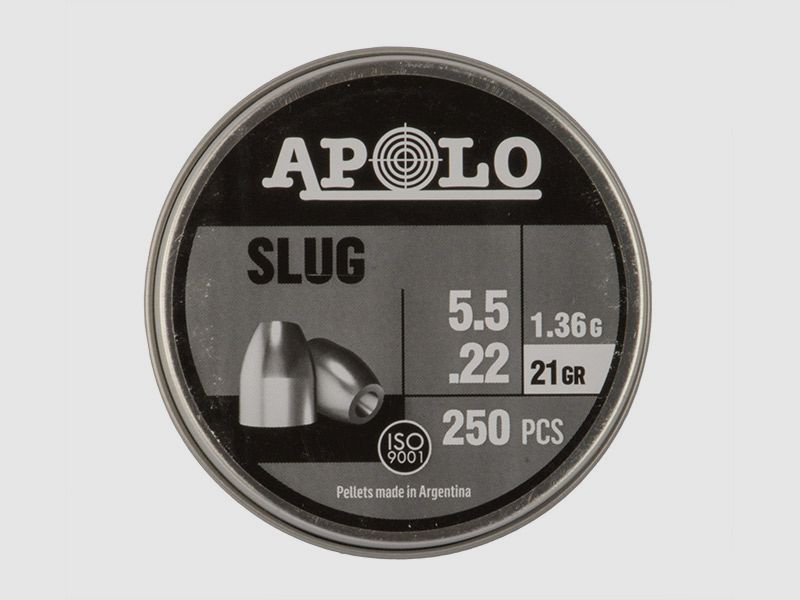 Hohlspitz Diabolos Apolo Slug Kaliber 5,5 mm 1,36 g glatt 250 StĂĽck