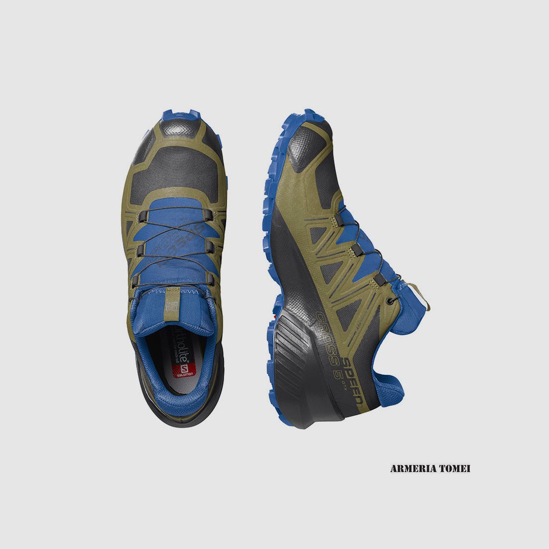 SALOMON – HERREN – SPEEDCROSS 5 GTX Schwarz/Grün Moos/Himmelstaucher, Bild 6 von 7
