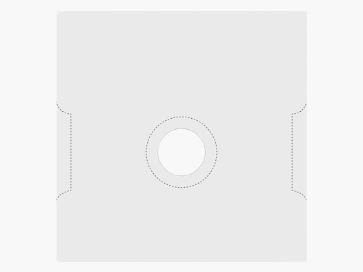 LG-Scheibenstreifen-Kassette, Zentrum versetzt für 5,2 cm Scheibenstreifen, 17x17cm