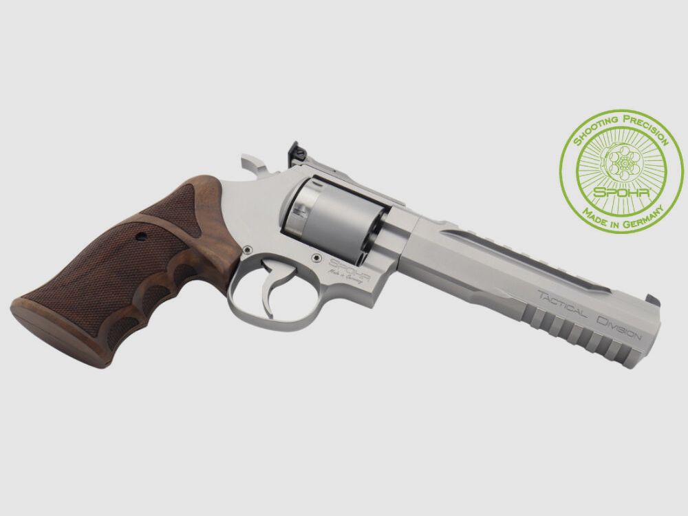 Revolver SPOHR Tactical Division en acier inoxydable de 6 pouces fabriqué en Allemagne 6"
