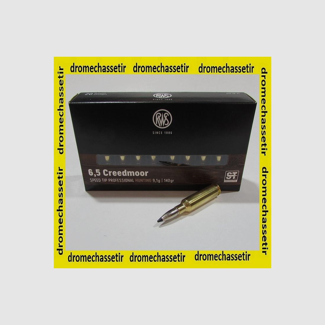 Box mit 20 Patronen RWS Kaliber 6.5 Creedmoor Speed Tip Pro 140 Grain