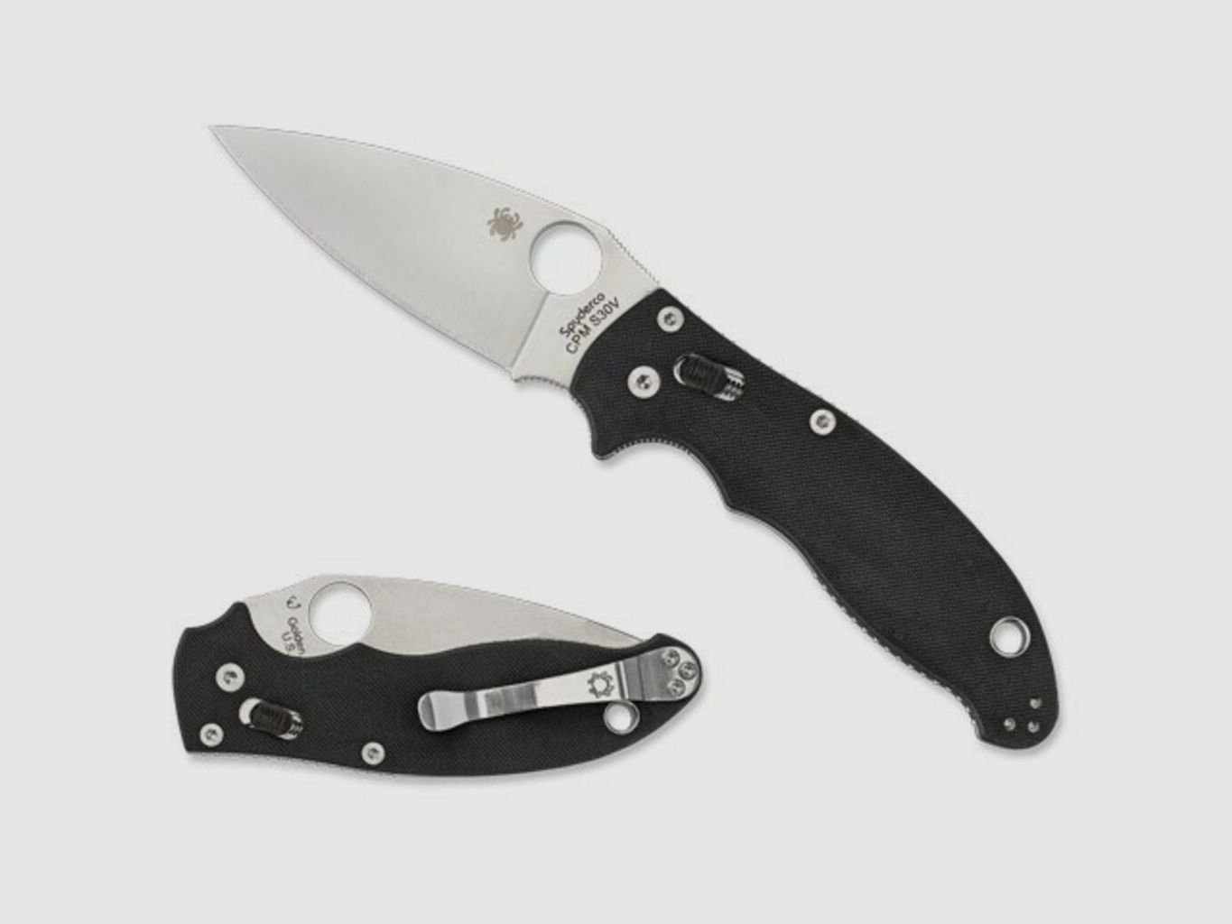 Spyderco Manix 2 CPM S30V Plain Steel, image 3 of 3