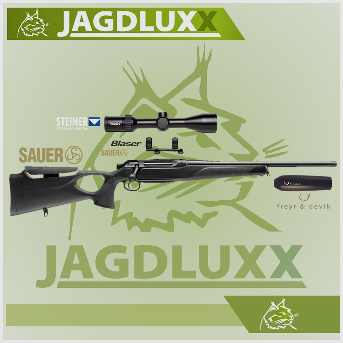 Sauer 505 Synchro XT mit Steiner Ranger 4 2,5-10x50 + Freyr & Devik Schalldmpfer