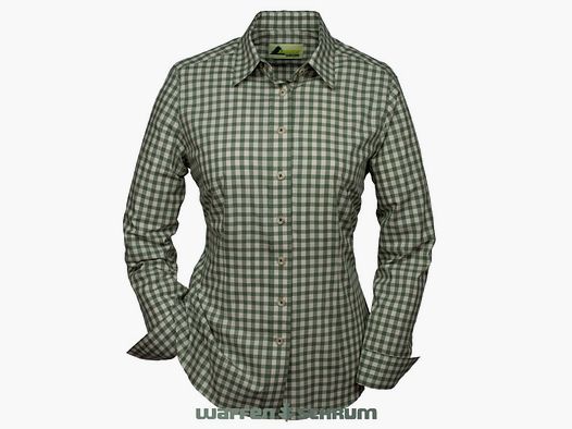 Skogen Bluse Karo 1/1 Arm Dkl.-oliv