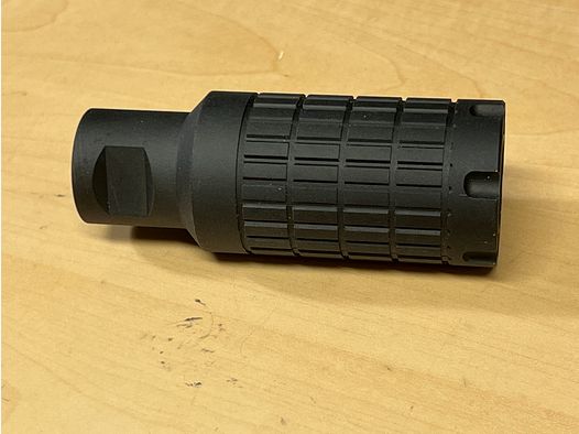 Hamulec wylotowy do Airsoft z gwintem negatywnym M14 wersja metalowa czarna typ 2