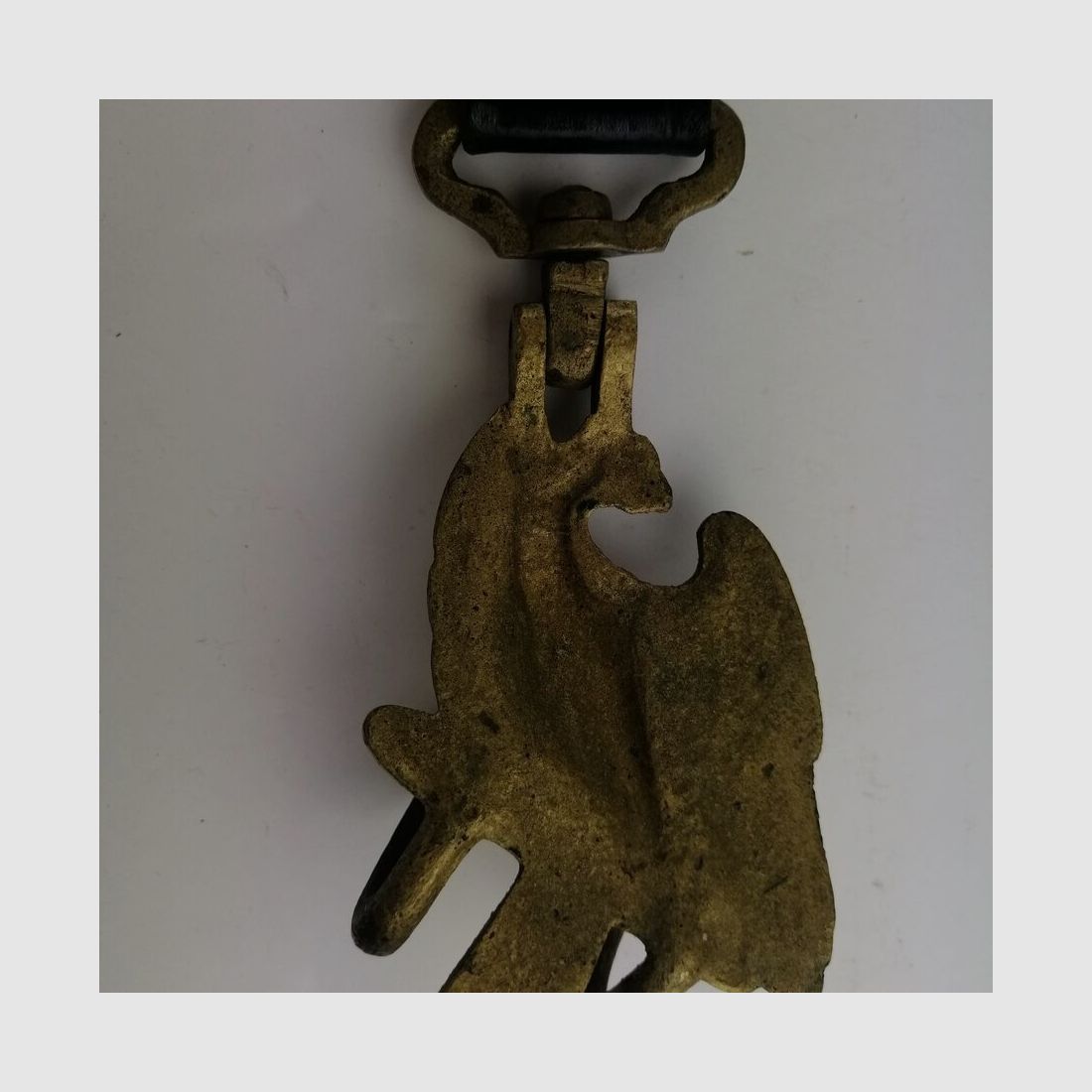 Supporto per tamburo prussiano modello 1905 – Completo di cuoio – Doratura ancora presente – Ottime condizioni, immagine 4 di 8