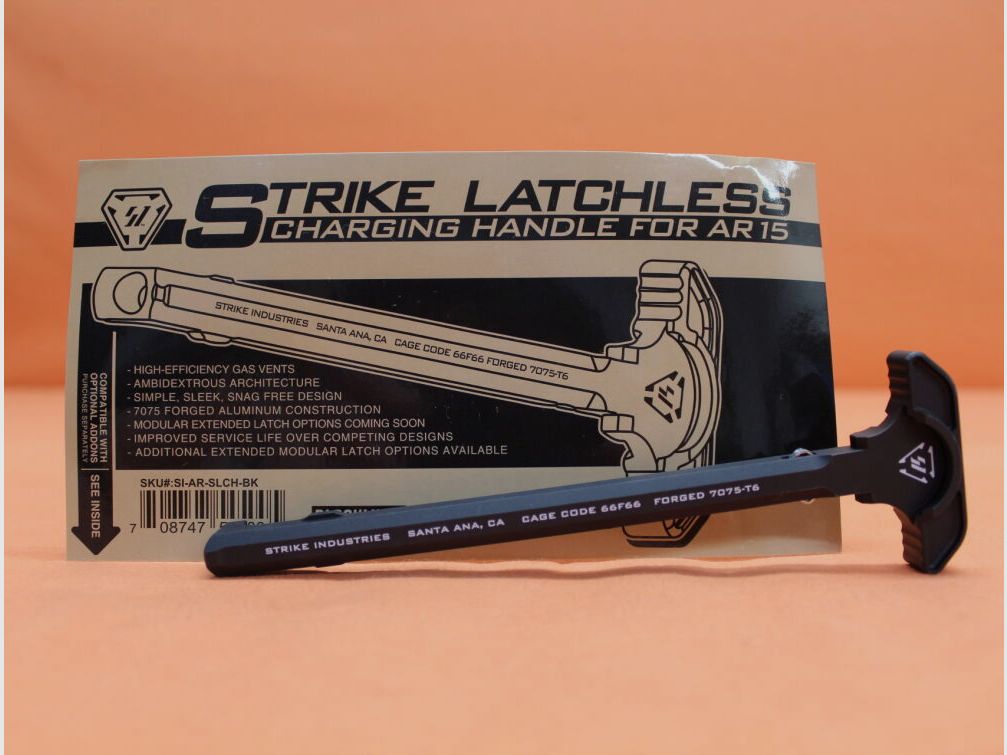 Zespół uchwytu do ładowania Strike Industries AR-15 STRIKE bez zaczepu, ambidextrous (SIARSLCHBK) / obsługiwany z obu stron