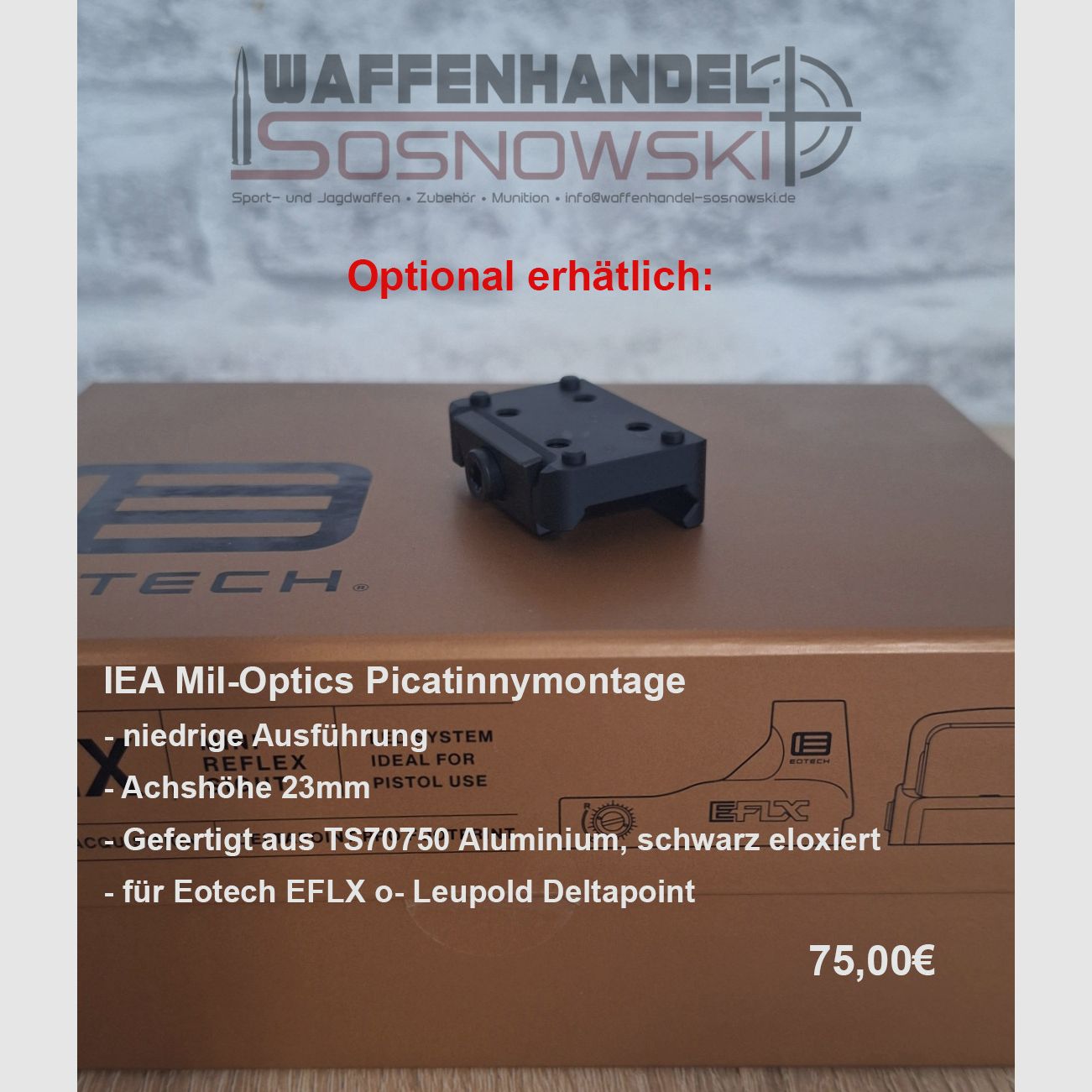 EOTech EFLX Mini Reflexvisier 3MOA, schwarz