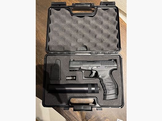 Walther PPQ M2 Navy Kit 9mm P.A.K. Scherpschietpistool – Incl. geluiddemper & koffer