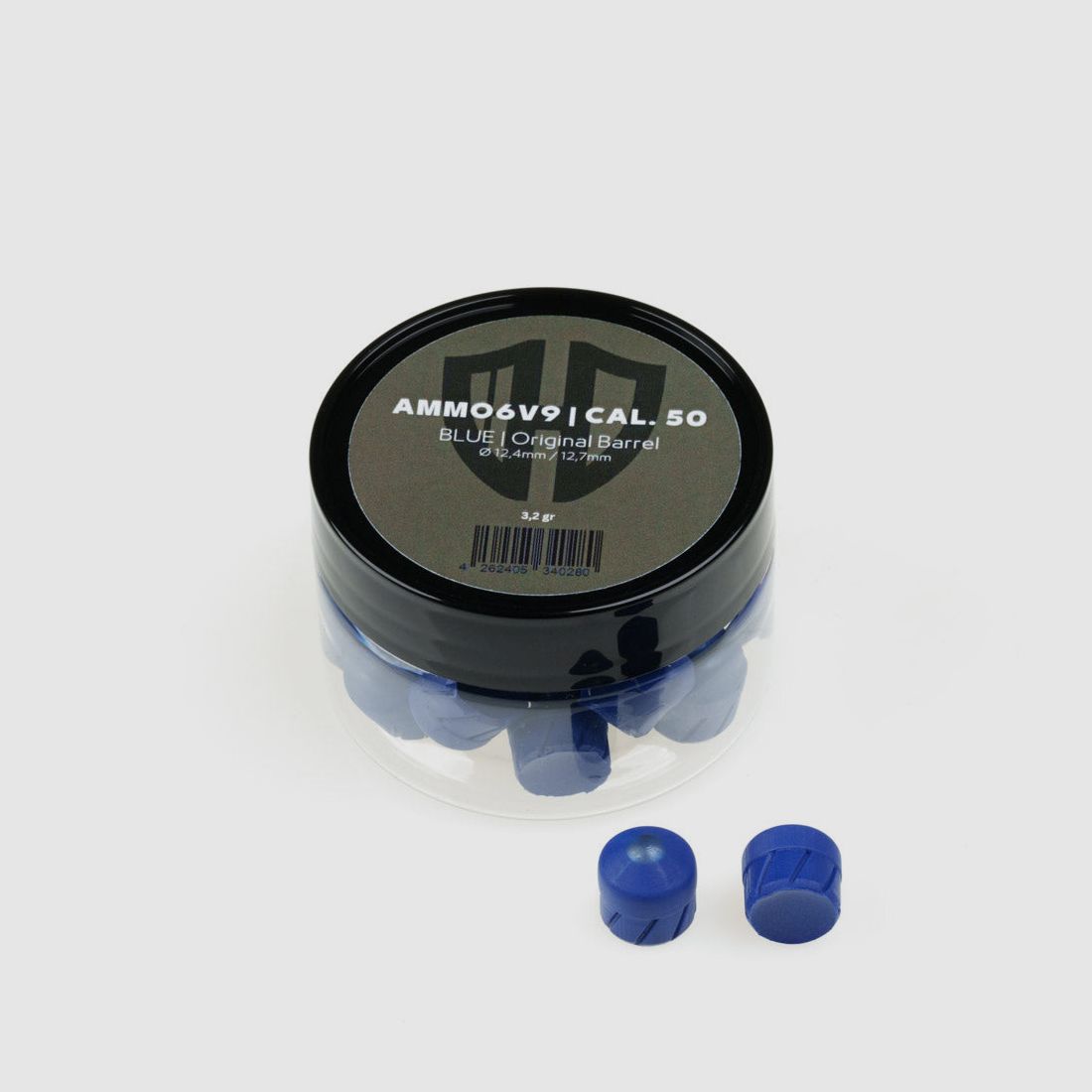Munition Ammo6v9 | HDR50 | Blauw 3,2g | POLYURETHAAN | MAXIMALE KRAFT | Kal. 50