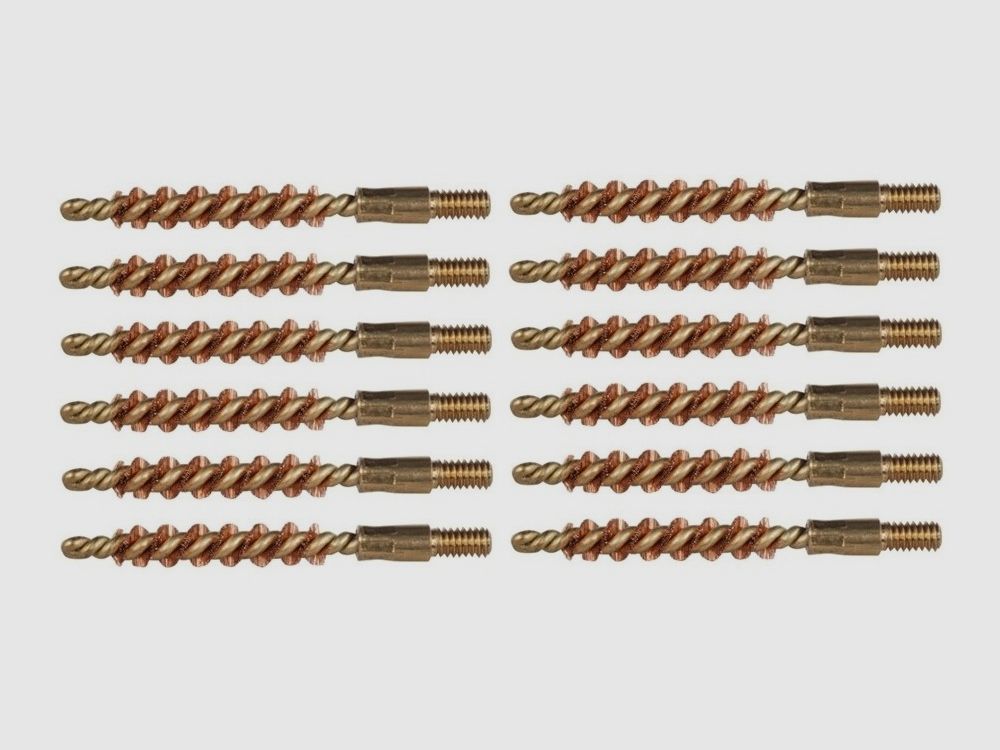 12 bronze cleaning brushes .22lr/5.6mm-RF handguns