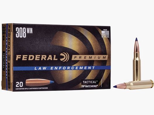 Federal TRU (Tactical Rifle Urban) .308 Win. 168GR Tactical Tipped MatchKing 20 Patronen