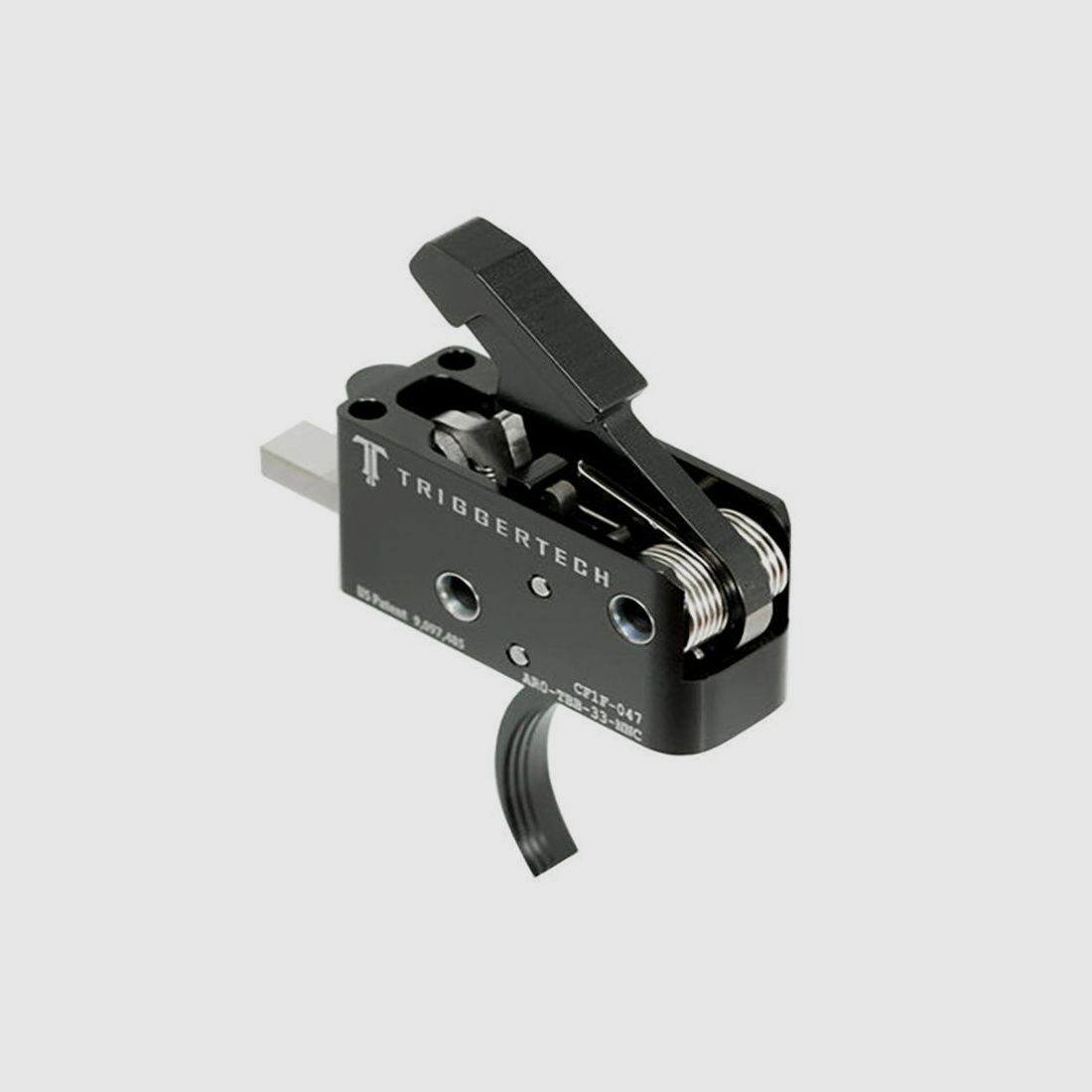 TRIGGERTECH AR-15 Zwart Concurrentieel Gebogen, Twee-fase, 3,5lbs