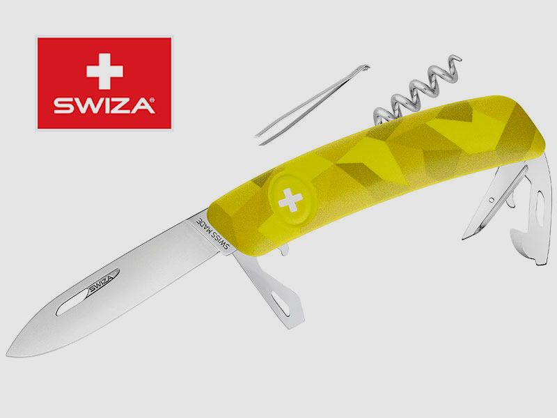 SWIZA Schweizer Messer FILIX D03 CAMO URBAN MOSS, Edelstahl 440, 11 Funktionen, Korkenzieher
