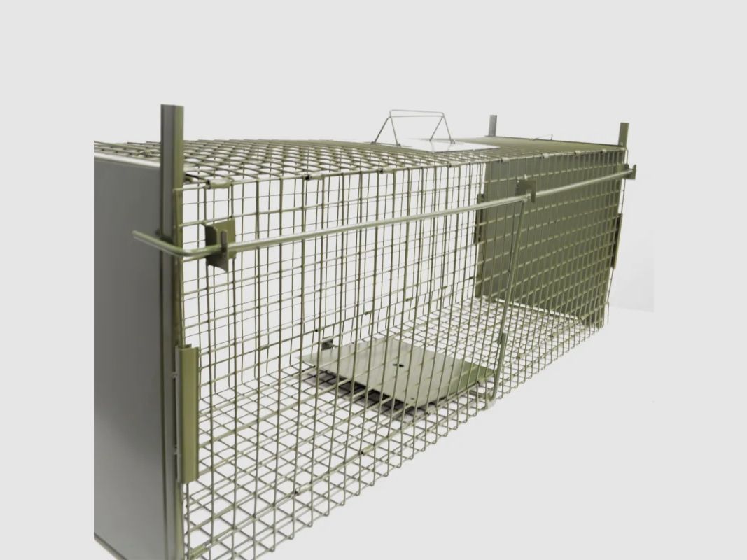 Faltbare Wildbox 2 Eingänge quadratisches Netz 100x25x30cm, Bild 17 von 21