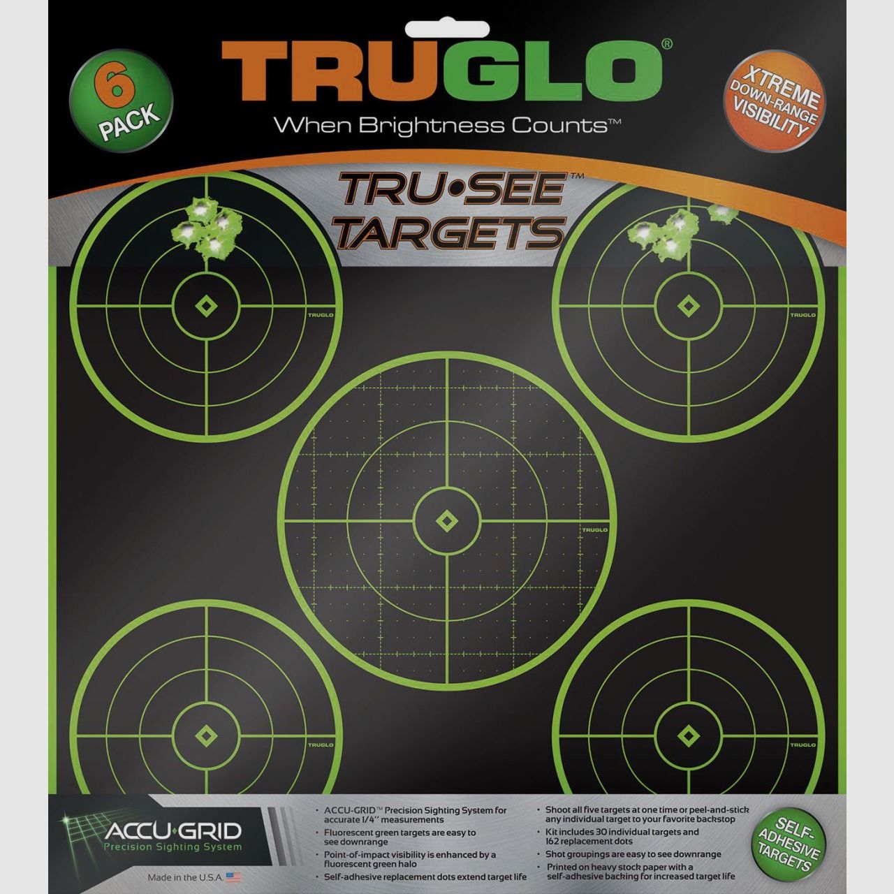 Truglo Zielscheiben klein, 6er Set