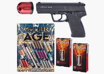 Pacchetto Combinato Fuochi d'Artificio di Capodanno Röhm RG 96 Pistola a Salve