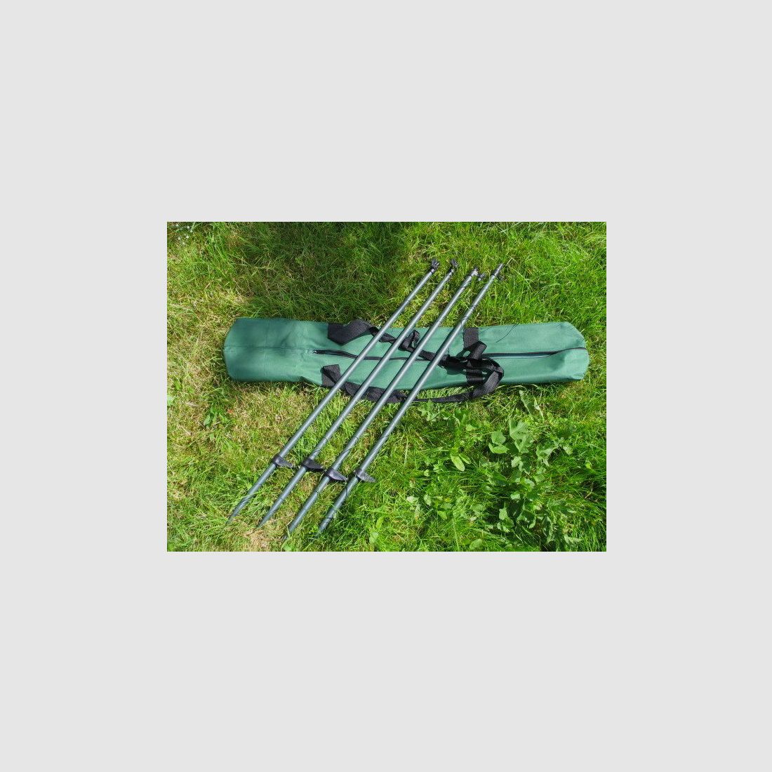 4 tiges de télescope pour la construction de parasols / filet de camouflage