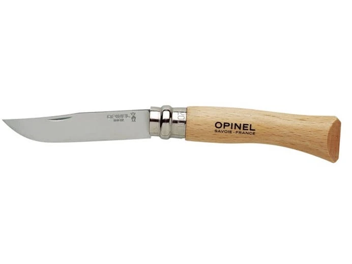 Opinel No.7 couteau en acier inoxydable hêtre