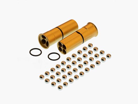 2x shotshell cal. 68 | t4e | 4x3 6mm | ALU gold anodized