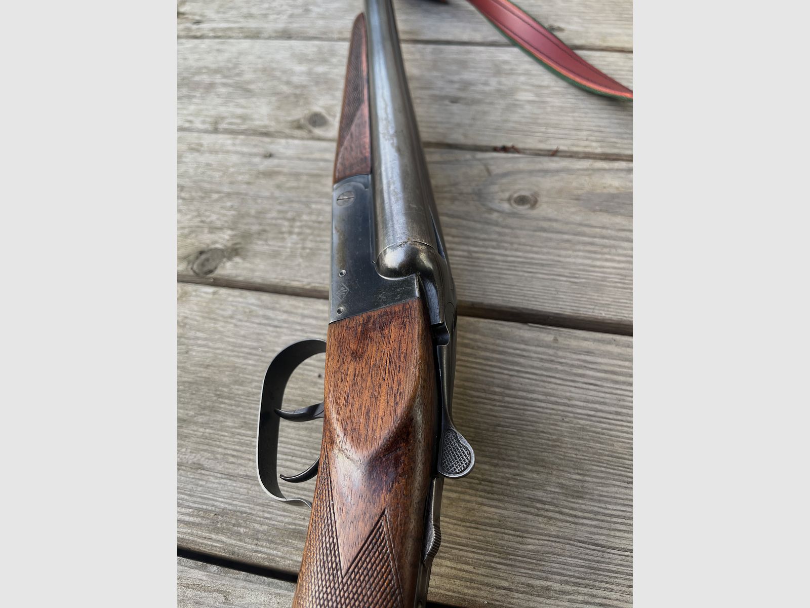 Französische Doppelflinte Manfucature d'armes de Chatellerault (MAC) Kaliber 16/65 mit Doppelabzug