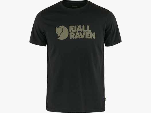 T-shirt M Nera con logo FJÄLLRÄVEN