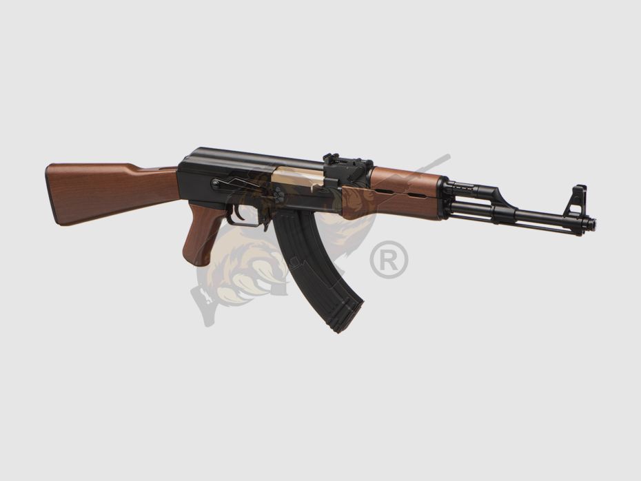 G&G CM47 IWS in schwarz/Holzoptik Airsoft -  max 0,5 Joule