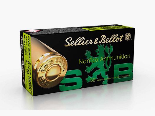 Pistolenpatronen Sellier & Bellot 9x19 mm / 9mm Para nontox FMJ