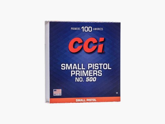 100 AMORCES CCI N°500 Small Pistol