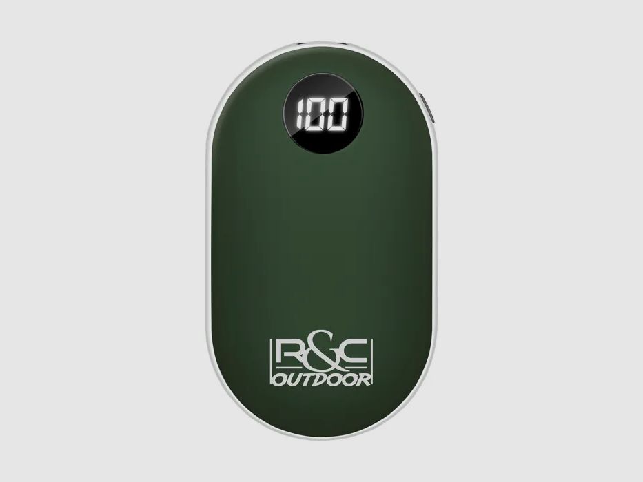 Elektrische handwarmer GROEN - oplaadbaar met USB - instelbaar van 42-52 graden