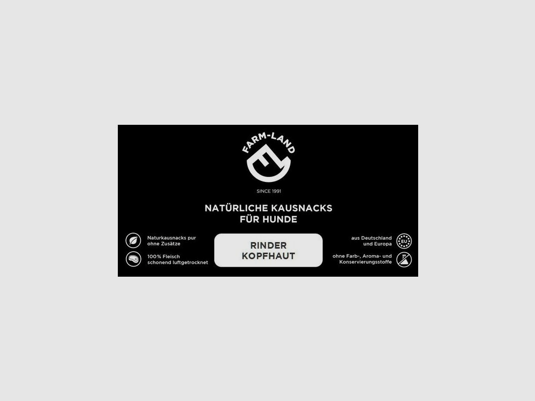 Farm-Land Hundesnack Rinder-Kopfhaut