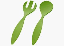 Posate per insalata verdi