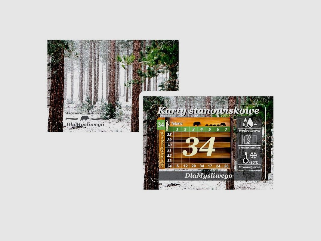 KARTKI STANOWISKOWE 1-34 ZIMOWY LAS