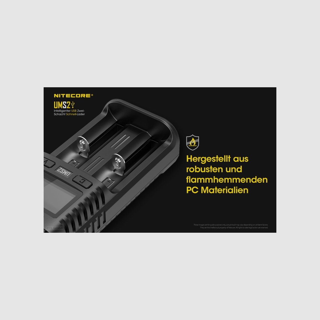 Nitecore UMS2 USB Schnell Ladegerät