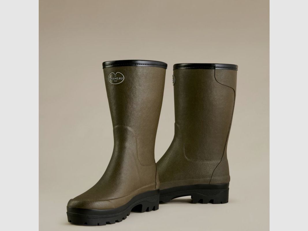 Le Chameau D-rubber boots Giverny with wool lining | green chameau, image 12 of 16