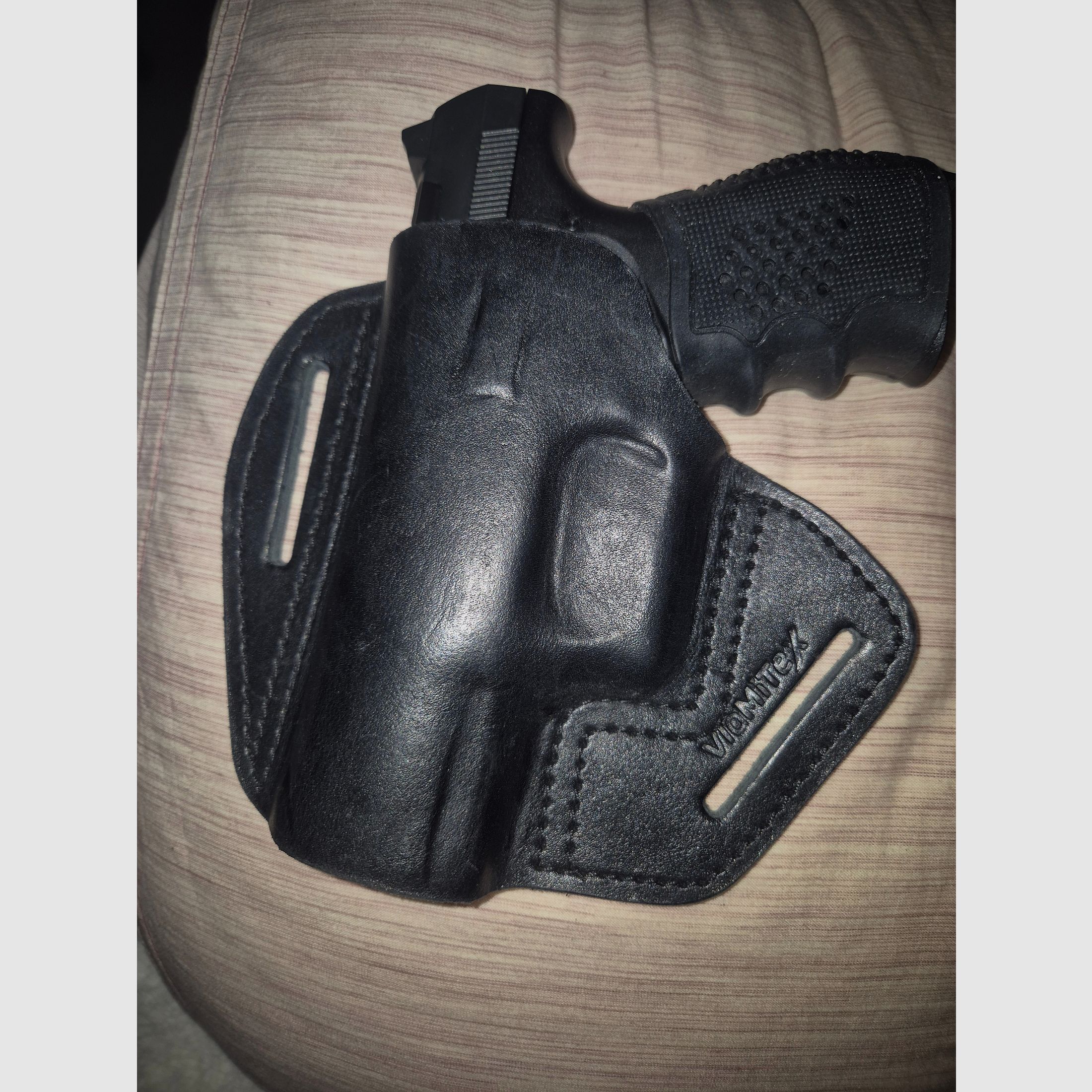 Vlamitex leren pistoolholster voor linkshandigen