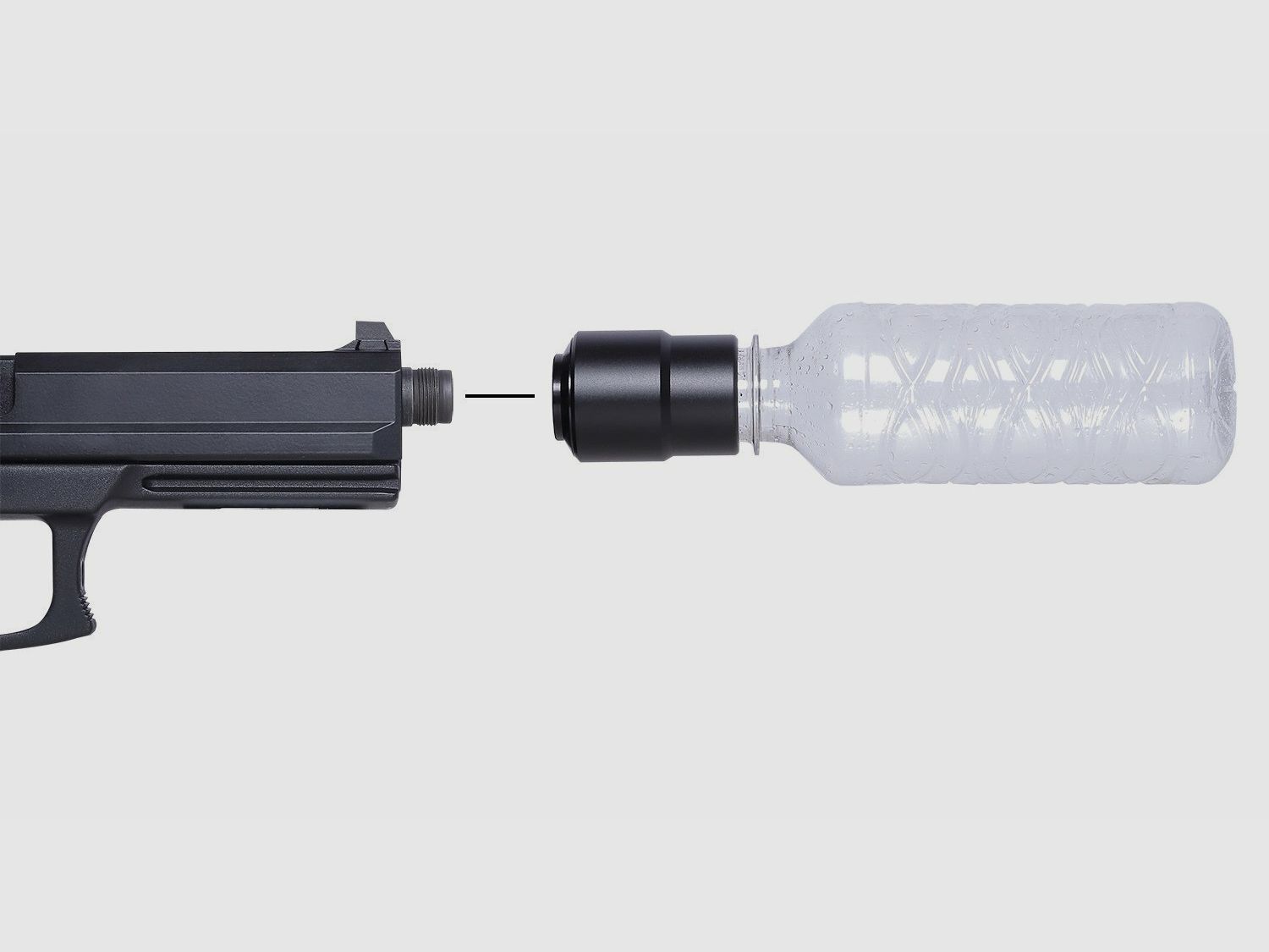 Adaptateur Voere pour bouteilles PET à des fins de nettoyage – Connexion avec adaptateur à filetage Voere, image 2 sur 3