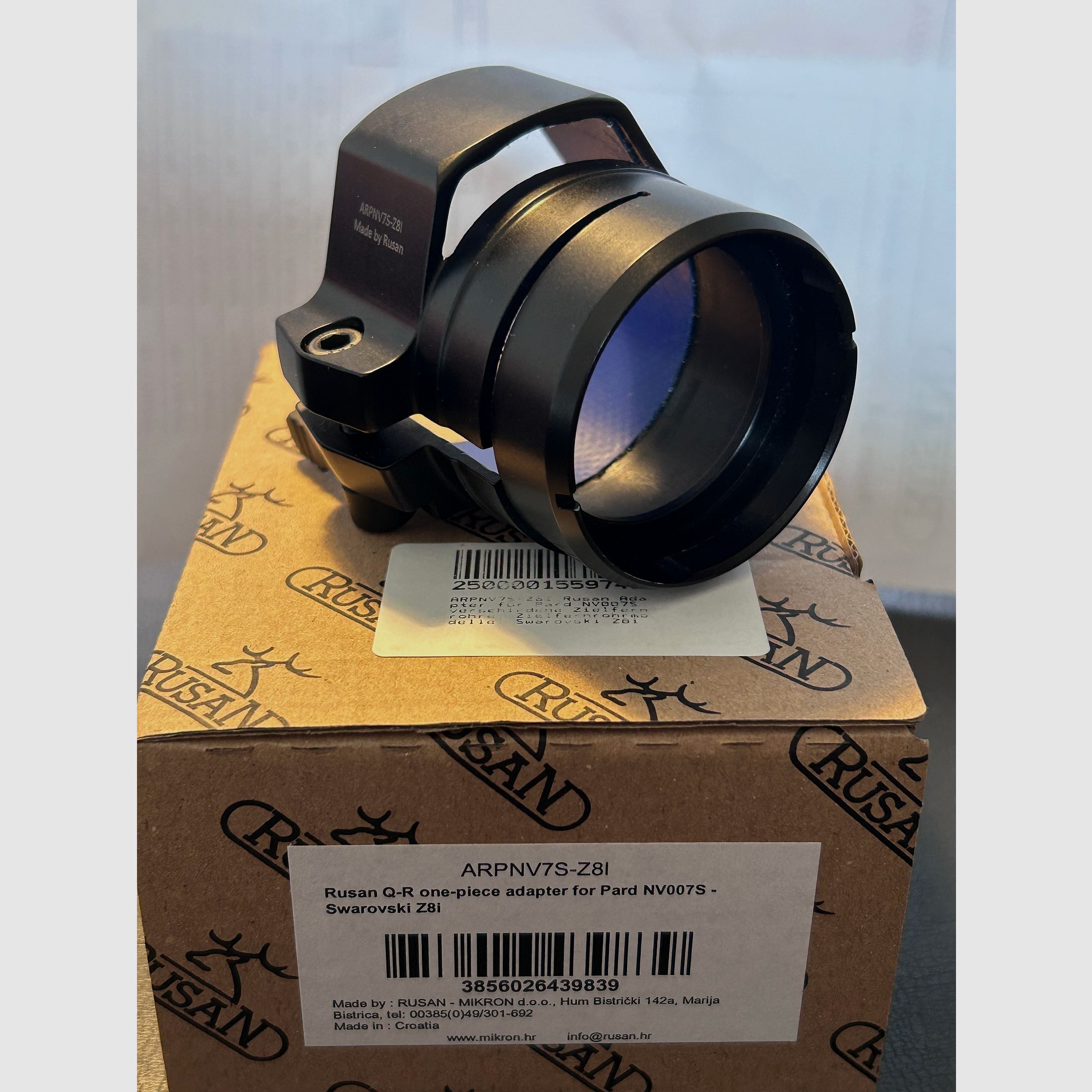 Rusan Q-R quick adapter for Swarovski Z8i, PARD NV007S/SP/SP-LFR