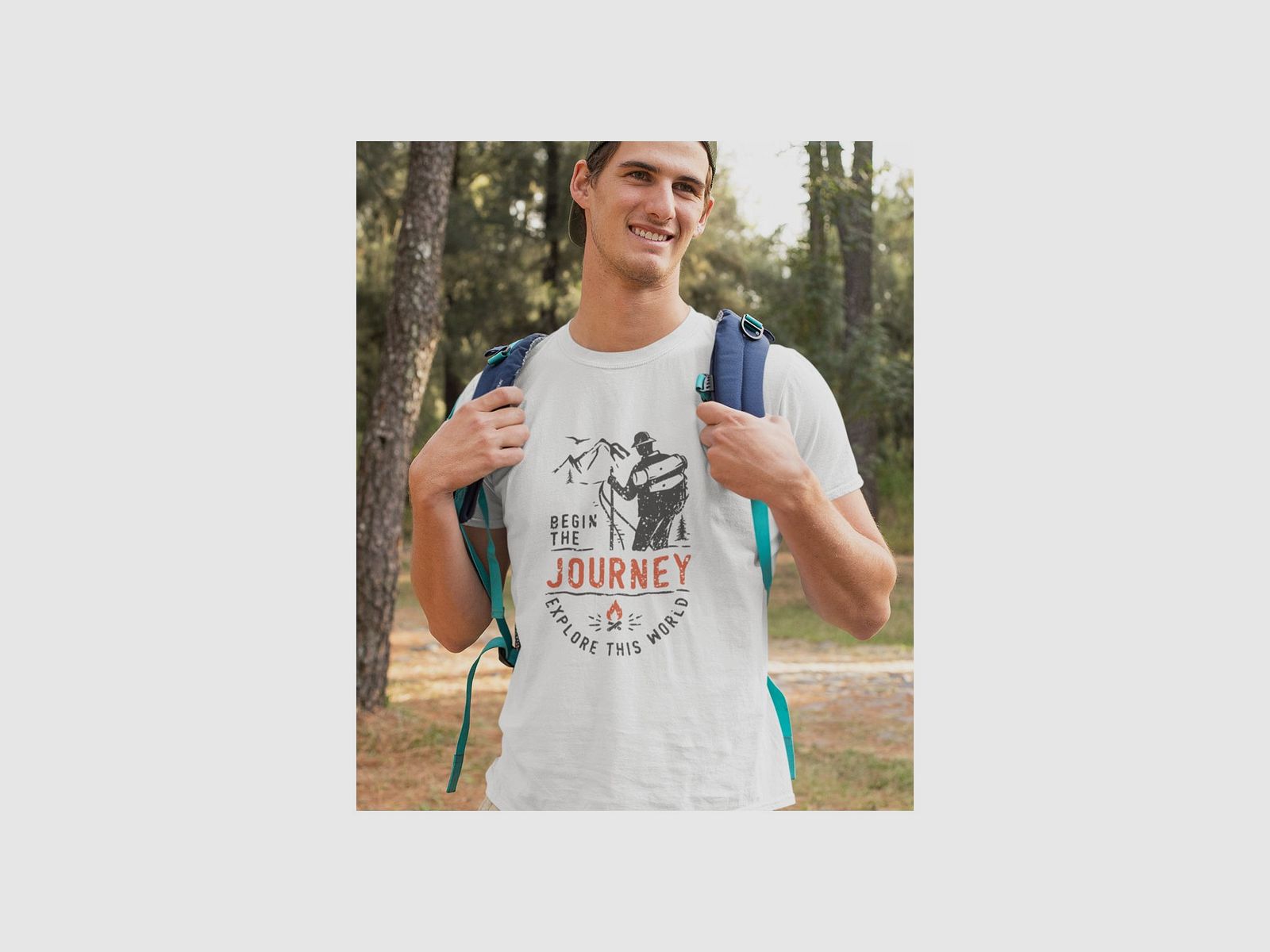 Trischitti T-Shirt weiß "Begin The Journey, Explore This World": Beginne deine Reise, Bild 2 von 4