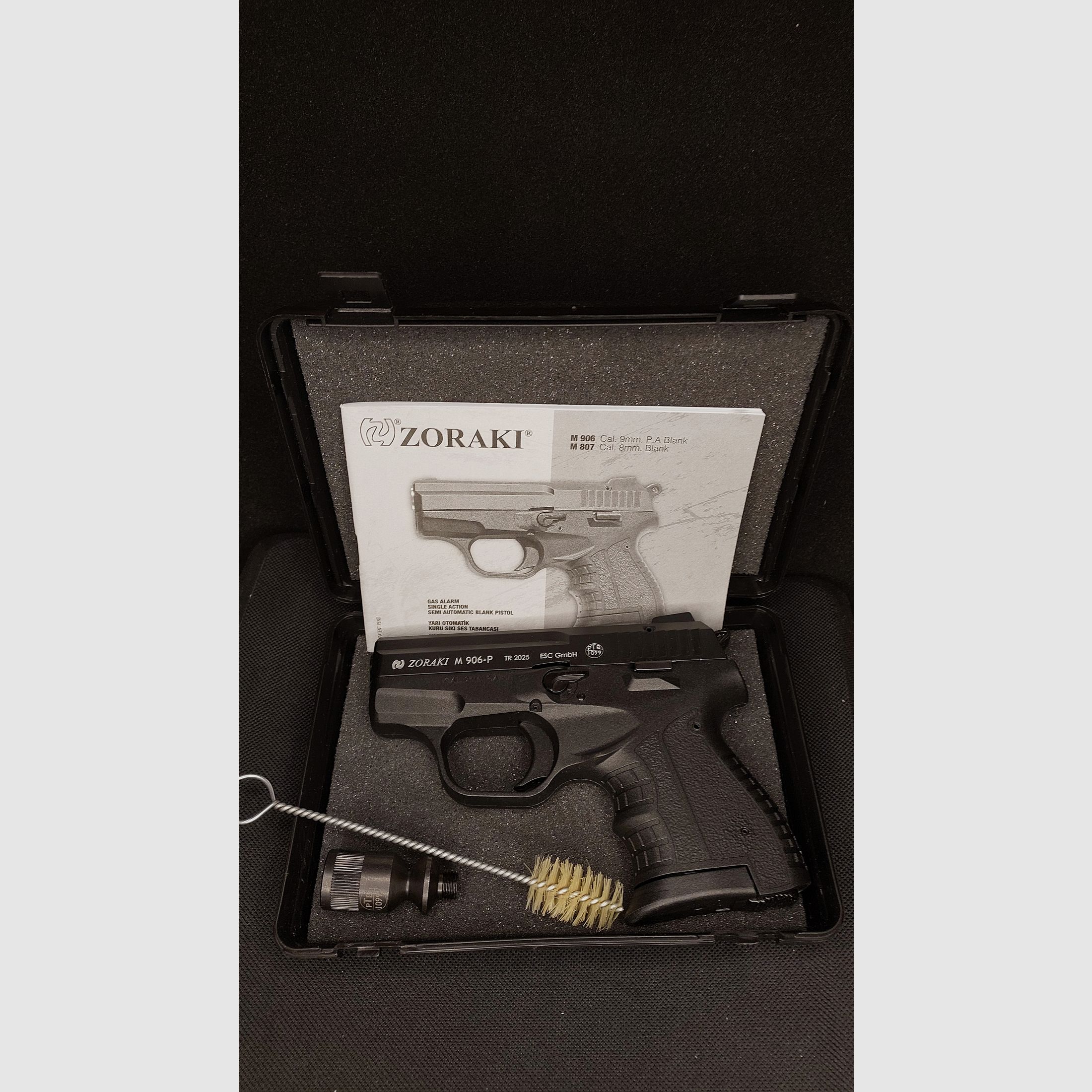 Zoraki 906-P blank firing pistol blued black 9mm P.A.K. (PTB 1099) - 906 like new!
