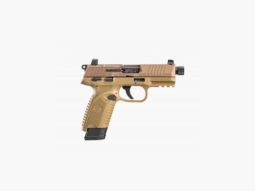 FN Herstal FN 502 Tactical Semi-Automatisch Pistool 1x10 + 1x15 FDE/FDE