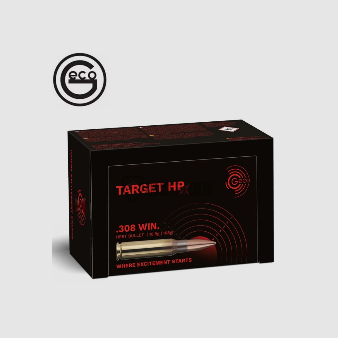 50 Patronen GECO Kal. 308 Win 168gr Target HP