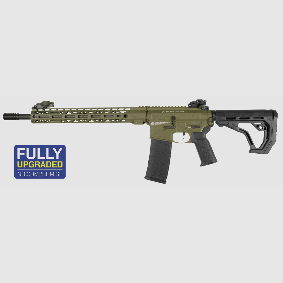 GP R15 FREYA 13" CNC Mlok FREYA ALPHA S-AEG Olive Libre à partir de 18 ans | Delta Armory