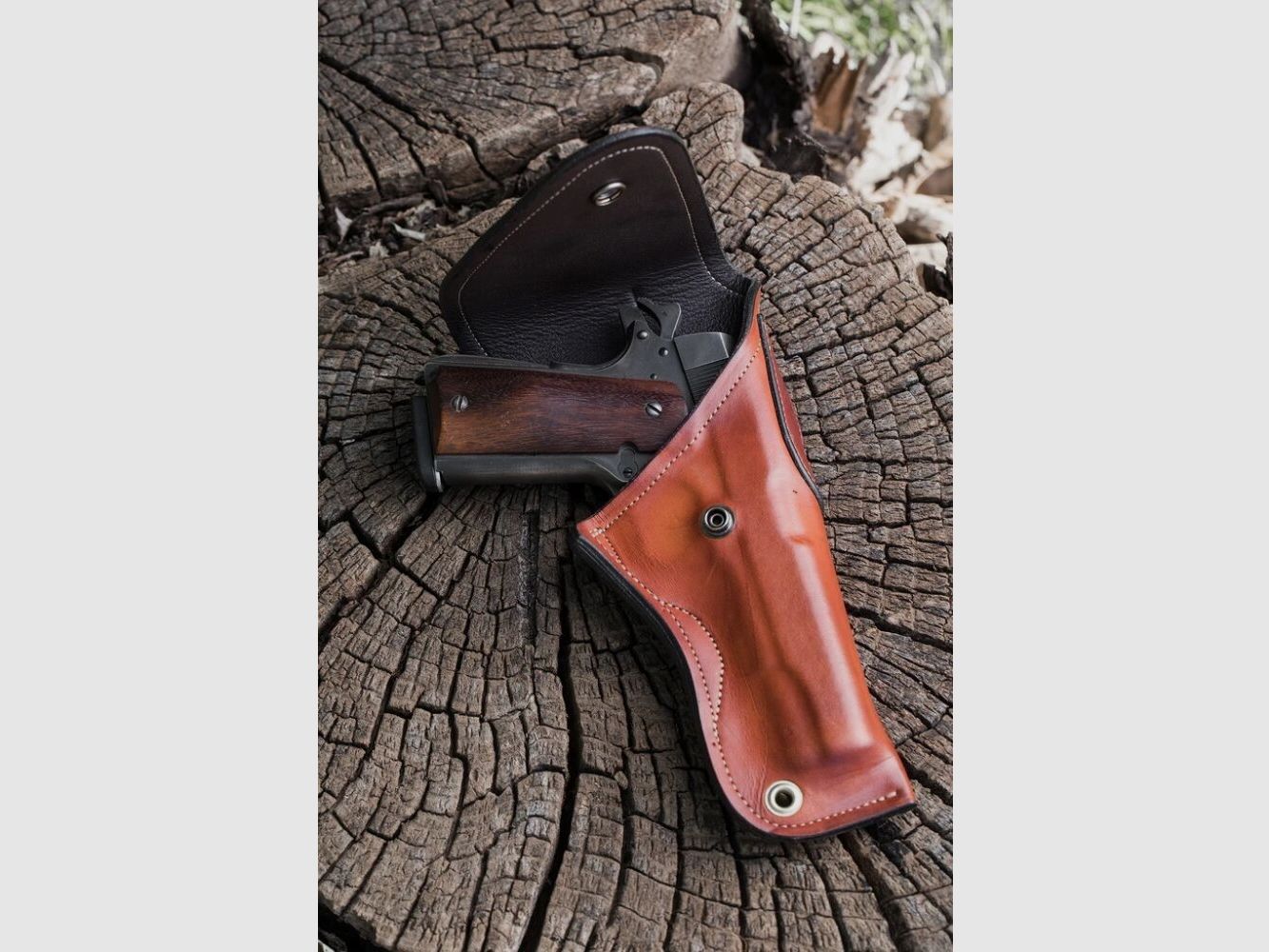 Smith & Wesson Holster Smith & Wesson 6 inch revolver - black leather left S&W