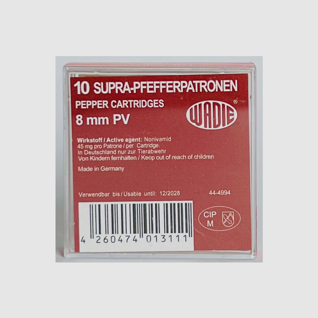 Pfefferpatronen 8 mm P.A.K. für Pistolen 10 St.