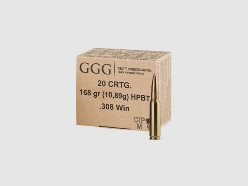 Munizioni GGG cal. 308Win HPBT GPX13 (168GRN) (1009114), immagine 2 di 2
