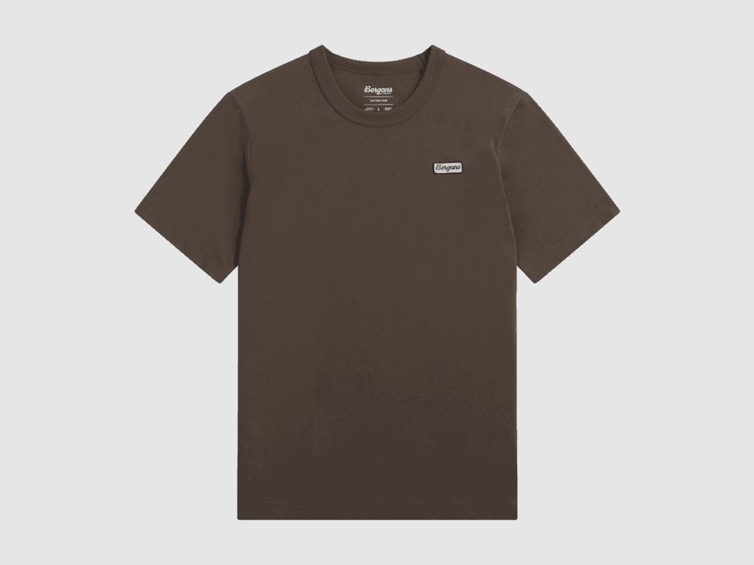 Bergans Logo Cotton Tee Men Dark Rock Taupe XL